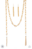 SCARFed for Attention Necklace Set-Gold