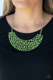 Powerful Prowl - Green Necklace Set